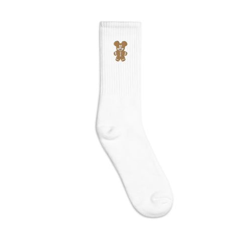 Gingerbread Mouse Embroidered Socks