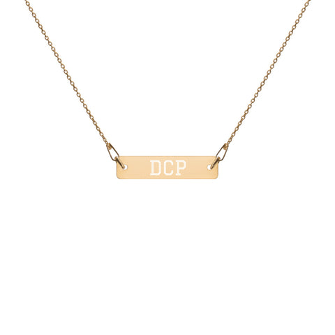 DCP Engraved Bar Chain Necklace