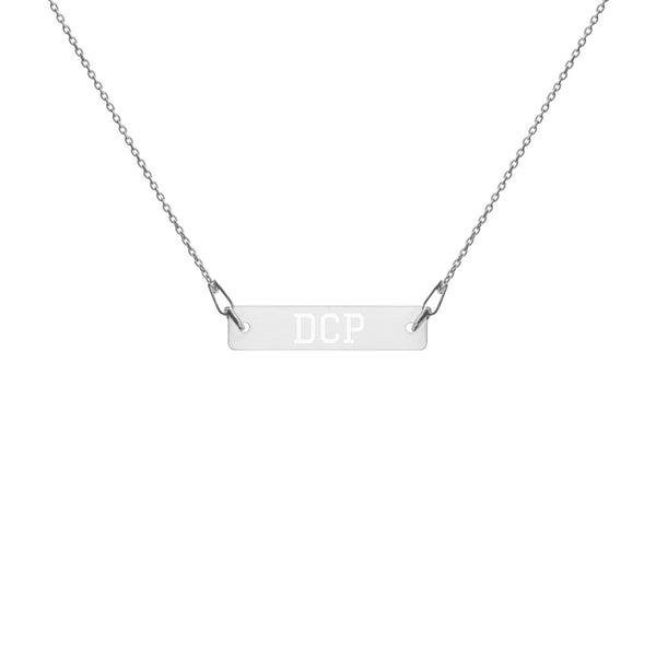 DCP Engraved Bar Chain Necklace