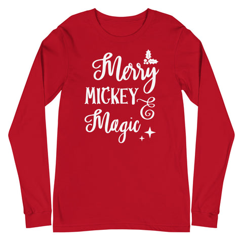 Mickey Merry Magic Unisex Long Sleeve Tee