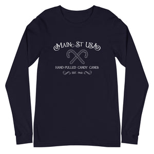 Main St Candy Canes Unisex Long Sleeve Tee